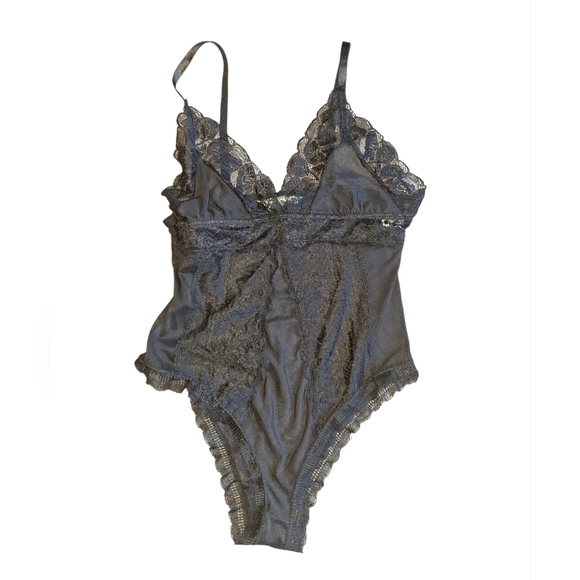 Black Sheer Lace Bodysuit Lingerie, Size Medium - Picture 5 of 6